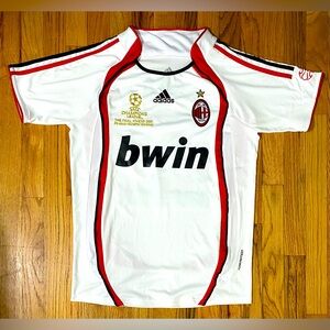 AC Milan Kaka #22 2007 Away UCL Final Retro Jersey Small
